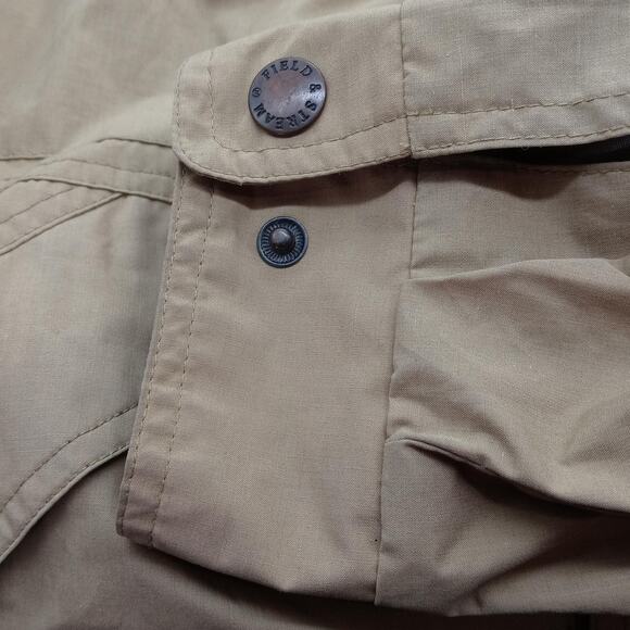 Field & Stream Barn Style Coat Men's Large Beige Canvas Zip & Snap Closure VTG - Picture 6 of 10